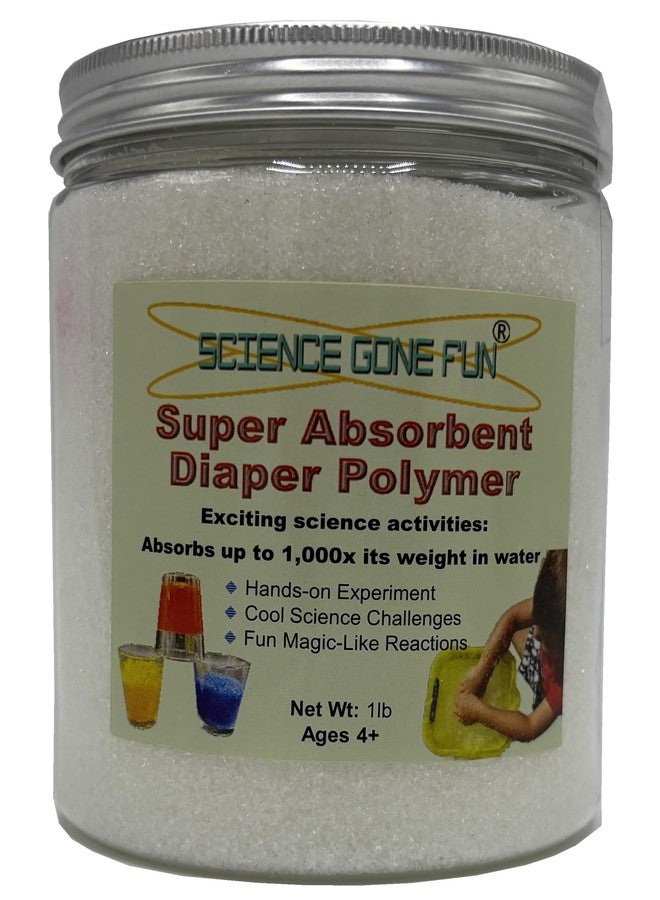 Science Gone Fun 1 Pound Sodium Polyacrylate Super Absorbent Diaper Polymer Science Educational Innovations Item - Image 1
